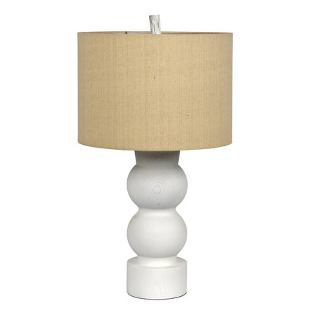 LITEX INDUSTRIES 26" Table Lamp
, White Base and Oatmeal Shade BL20WW